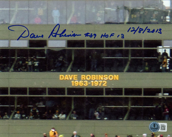 Dave Robinson Autographed/Signed Green Bay Packers 8x10 Photo Beckett 59465