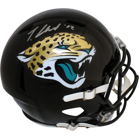 Travis Hunter Autographed Jacksonville Jaguars F/S Helmet Beckett Witness 51409