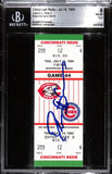 Deion Sanders Signed Cincinnati Reds 7/14/94 Slab Ticket Grade 8 Beckett 38806