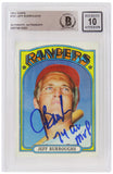Jeff Burroughs Signed 1972 Topps Rookie Card #191 w/74 MVP - (Beckett - Auto 10)