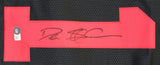 Deion Sanders Authentic Signed Black Pro Style Jersey w/ Red Numbers BAS Witness