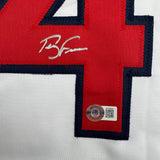Autographed/Signed Terry Francona Boston White Baseball Jersey Beckett BAS COA
