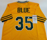 Vida Blue Signed Oakland Athletic Jersey (JSA COA) 1971 A.L. MVP 3xSeries Champ
