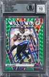 Ray Lewis Signed 2021 Panini Mosaic Will To Win #17 Card Auto GM 10! BAS Slabbed