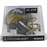 John Lynch Autographed Tampa Bay Buccaneers Slate Mini Helmet Beckett 49981