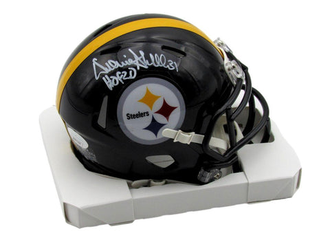 Donnie Shell HOF Autographed/Inscribed Speed Mini Helmet Steelers JSA 179783