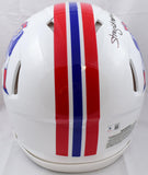Randy Moss Signed Patriots F/S 90-92 Speed Authentic Helmet w/Insc- BA W Holo