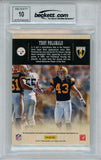 Troy Polamalu Signed 2011 Panini Threads Trading Card Beckett Slab 35026