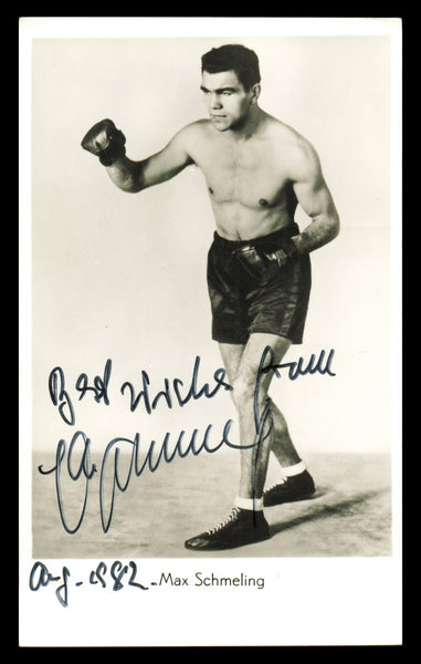 Max Schmeling Autographed Signed 3.5x5.5 Photo "Best Wishes" SKU #240760