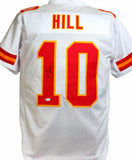 Tyreek Hill Signed Kansas City Chiefs White Jersey (Beckett COA) 3xPro Bowl W.R