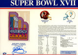 John Riggins Autographed Washington Redskins SB XVII Patch Card Beckett 54950