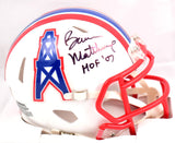 Bruce Matthews Autographed Houston Oilers 81-96 Speed Mini Helmet w/HOF - Prova