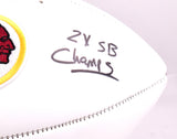 Gary Clark Autographed Washington Logo Football w/2X SB Champs- Beckett W Holo