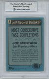 Joe Montana Autographed 1988 Topps #4 Trading Card BAS 10 Slab 34632