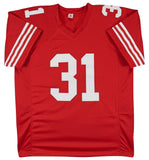 Renardo Green Authentic Signed Red Pro Style Jersey Autographed BAS Witnessed