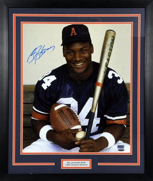 BO JACKSON AUTOGRAPHED AUBURN TIGERS 16x20 FRAMED PHOTO TRISTAR