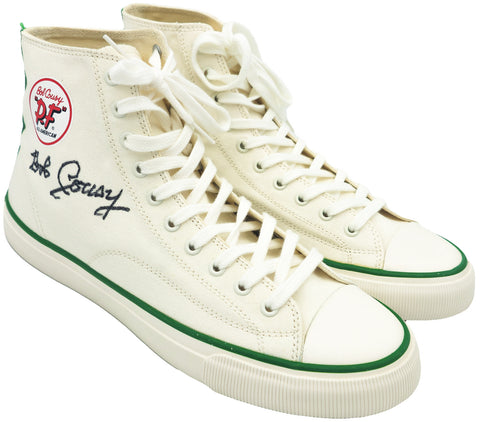 BOB COUSY AUTOGRAPHED P.F. FLYERS SHOES CELTICS SIZE 12 BECKETT 236685