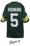 Paul Hornung (GB PACKERS) Signed Green Throwback Custom Football Jersey -JSA COA