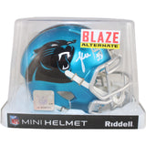 Luke Kuechly Autographed Carolina Panthers Blaze Mini Helmet Beckett 51656