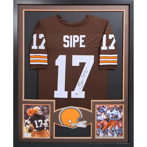 Brian Sipe Autographed Signed Framed Cleveland Browns Jersey BECKETT