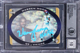 Vikings Warren Moon "HOF 06" Signed 1996 SPX Gold #25 Card Auto 10! BAS Slabbed