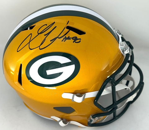 Packers LUKAS VAN NESS Signed Full Size Riddell Replica Speed Helmet AUTO - JSA