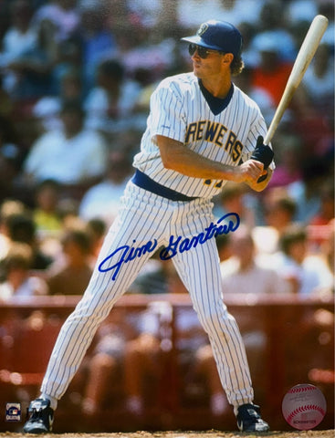 JIM GANTNER - Milwaukee Brewers Infielder - Signed 8x10 Photo #7 AUTO