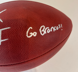 Patrick Surtain II Authographed/Inscribed "Go Broncos" NFL Football Beckett COA
