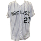 Trevor Story Signed '18 ASG Game Used Photomatched Rockies Jersey Bekett 57817