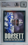 Tony Dorsett Autographed 1985 Topps #40 Trading Card Beckett 10 Slab 38648