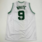 Autographed/Signed Derrick White Boston White Jersey Beckett BAS COA