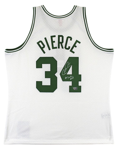 Celtics Paul Pierce "08 Finals MVP" Signed White M&N HWC Swingman Jersey Fan
