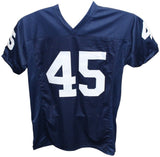 Rudy Ruettiger Autographed College Style Blue Jersey XL Insc. Beckett 41171