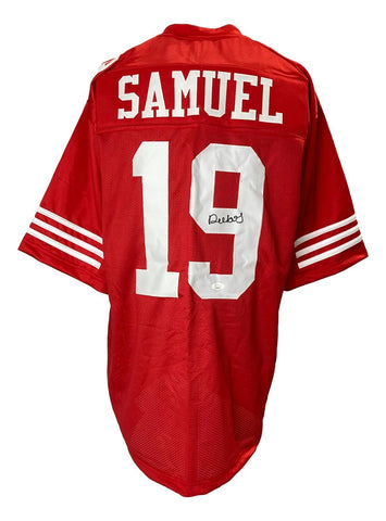 Deebo Samuel Signed Custom Red Pro-Style Football Jersey JSA Hologram