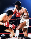 Sugar Ray Leonard Signed 8x10 Boxing Punch Vertical Photo BAS