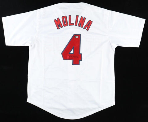 Yadier Molina Signed St. Louis Cardinals Jersey (Beckett) 10xAll Star Catcher