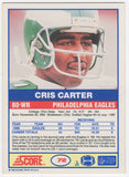 Cris Carter Signed 1989 Score Football Rookie Card #72 w/TD's INSC - (SS COA)