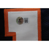 Bo Nix Autographed/Signed Pro Style sz XL Blue Jersey Beckett Witness 51396