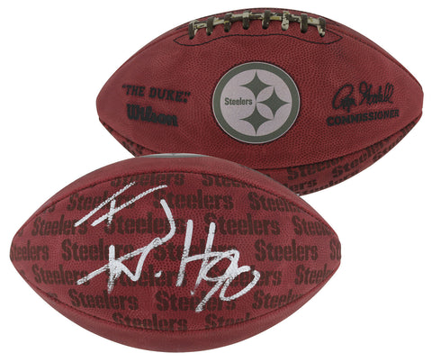 Steelers T.J. Watt Signed "The Duke" Team Showcase Nfl Football BAS Witnessed