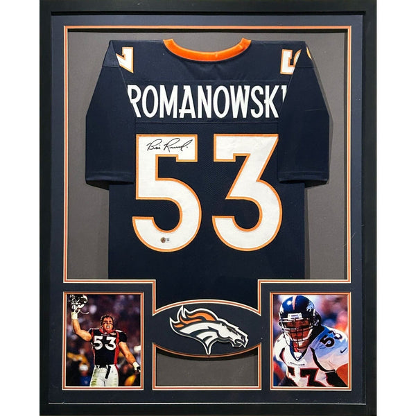 Bill Romanowski Denver Broncos Autographed Signed Framed Jersey BECKETT