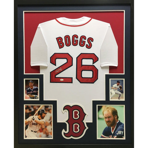 Wade Boggs Autographed Signed Framed Boston Red Sox Jersey JSA