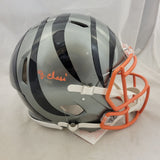 JAMARR CHASE SIGNED BENGALS F/S FLASH SPEED AUTHENTIC HELMET BECKETT QR