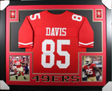 VERNON DAVIS (49ers red SKYLINE) Signed Autographed Framed Jersey Beckett