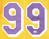 Chevy Chase Signed Los Angeles Yellow Fletch Basketball Jersey JSA QR Hologram