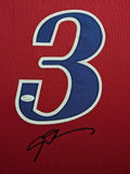 FRAMED PHILADELPHIA 76ERS ALLEN IVERSON AUTOGRAPHED SIGNED JERSEY JSA COA