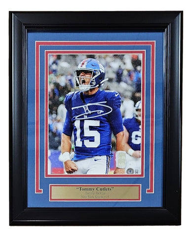 Tommy Devito Signed Framed 8x10 New York Giants Scream Photo BAS ITP