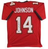 Brad Johnson Authentic Signed Red Pro Style Jersey Autographed BAS Witnessed
