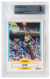 Shawn Kemp Signed Sonics 1990 Fleer RC Basketball Card #178 - (Beckett Slabbed)