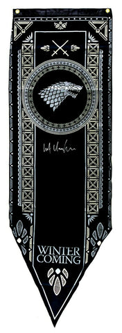 Kit Harington Autographed/Signed Game of Thrones 18x60 Banner - House Stark