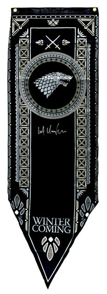 Kit Harington Autographed/Signed Game of Thrones 18x60 Banner - House Stark